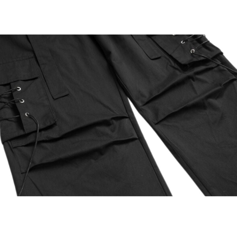 Ribbon Button Cargo Pants