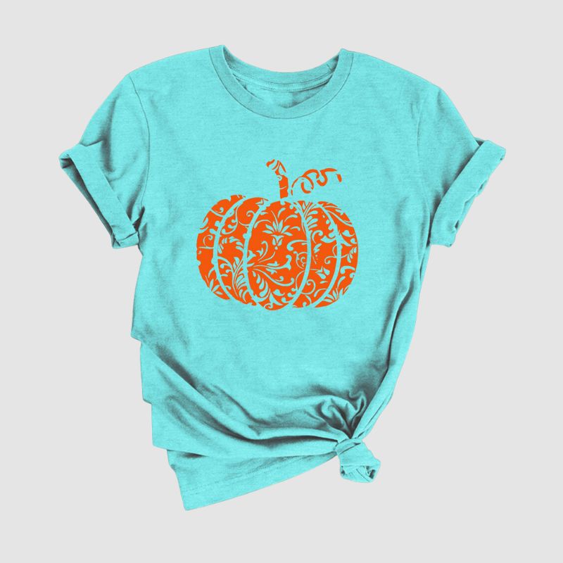 T-Shirt mit Halloween-Kürbis-Muster