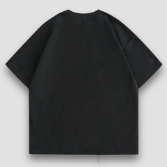 Camisetas con letras de bolsillo