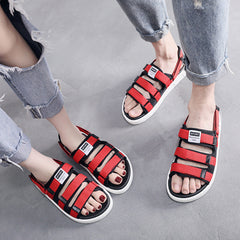 Chanclas de playa estilo coreano para mujer, sandalias de verano para parejas