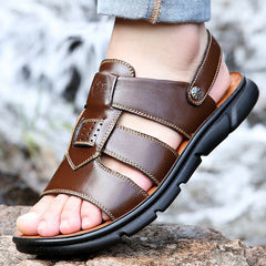 Stilvolle Herren Sommer Strand Echte Sandalen