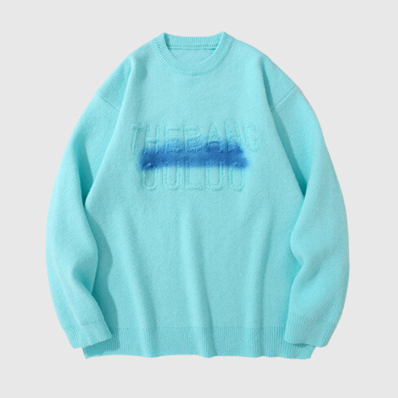 Letter Printed Design Pullover