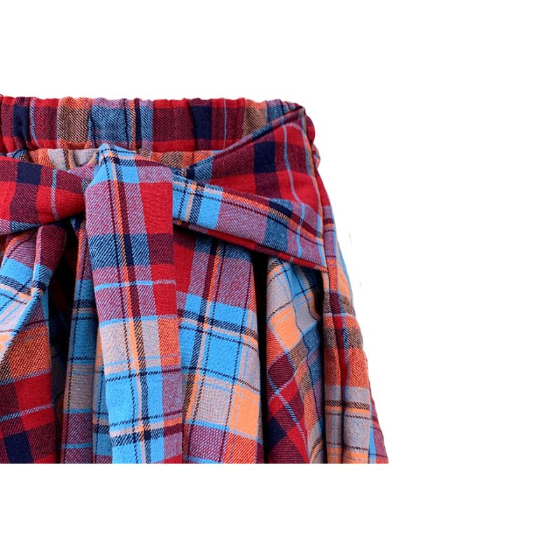 Irregular Plaid Shirt Skirts