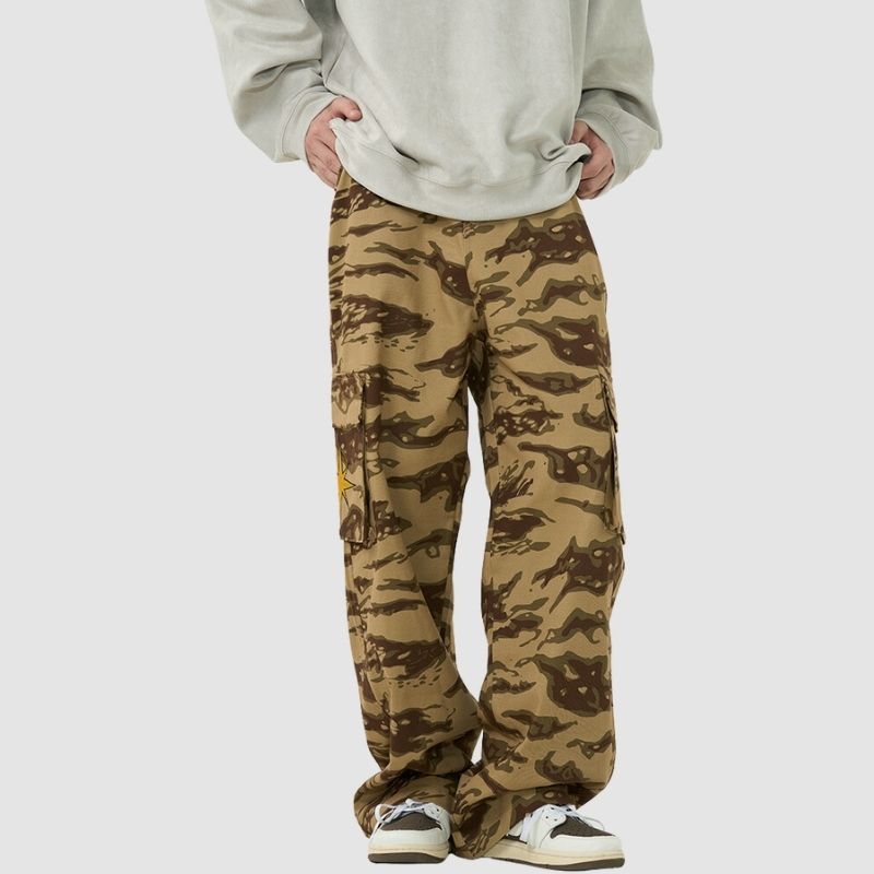 Pantalones cargo de camuflaje de hip-hop