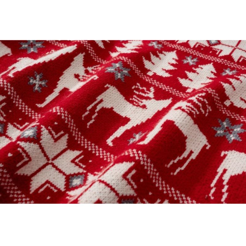 Christmas Elk Jacquard Pullover