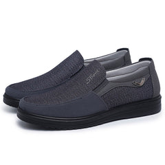 Zapatos casuales de tela vieja de poliuretano para hombre, talla grande