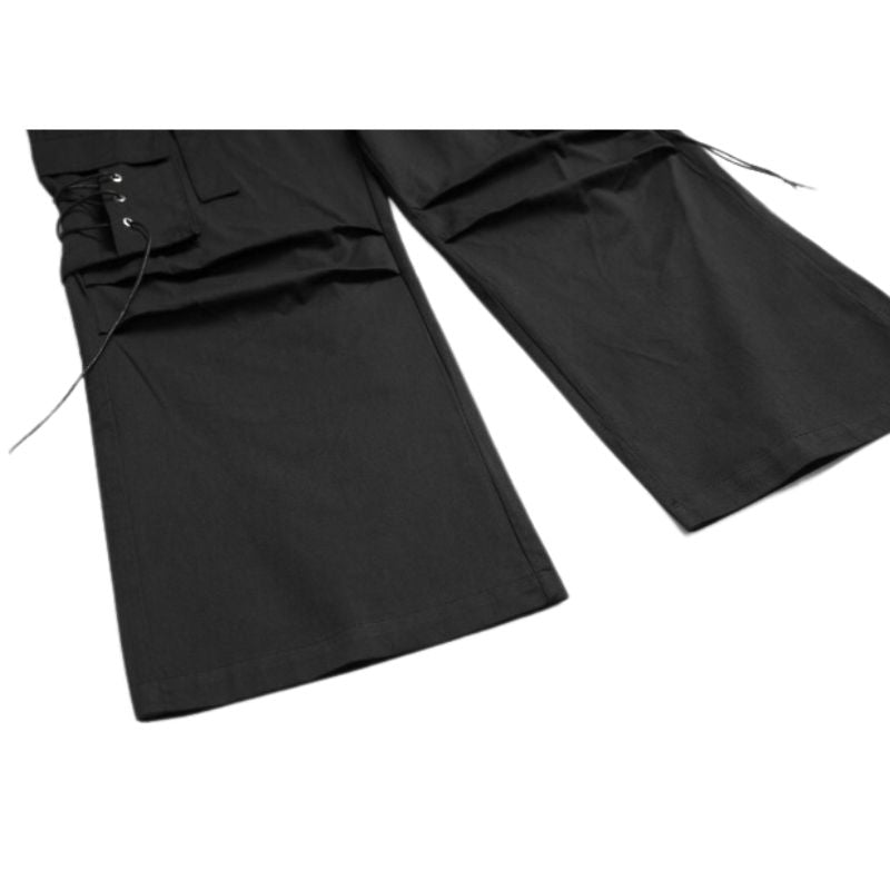 Ribbon Button Cargo Pants