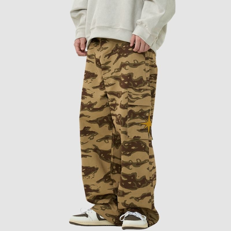 Pantalones cargo de camuflaje de hip-hop