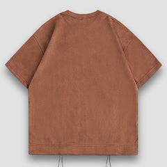 Camisetas con letras de bolsillo