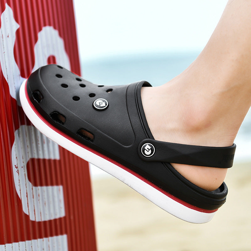 Men's Hole Summer Wear Korean Cute Beach Sandals