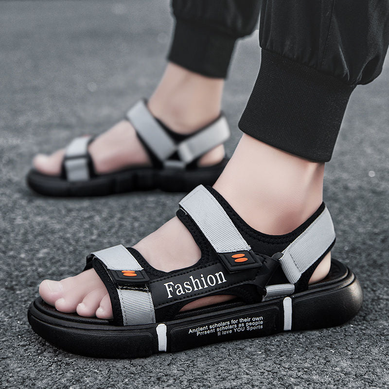 Men's Open Toe Breathable Beach Velcro Sandals