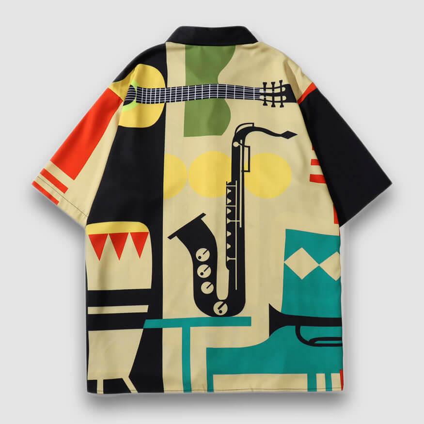 Street Saxophone Print Shirt