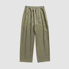 Outdoor-Cargohose mit geradem Bein und Plissiertem Design