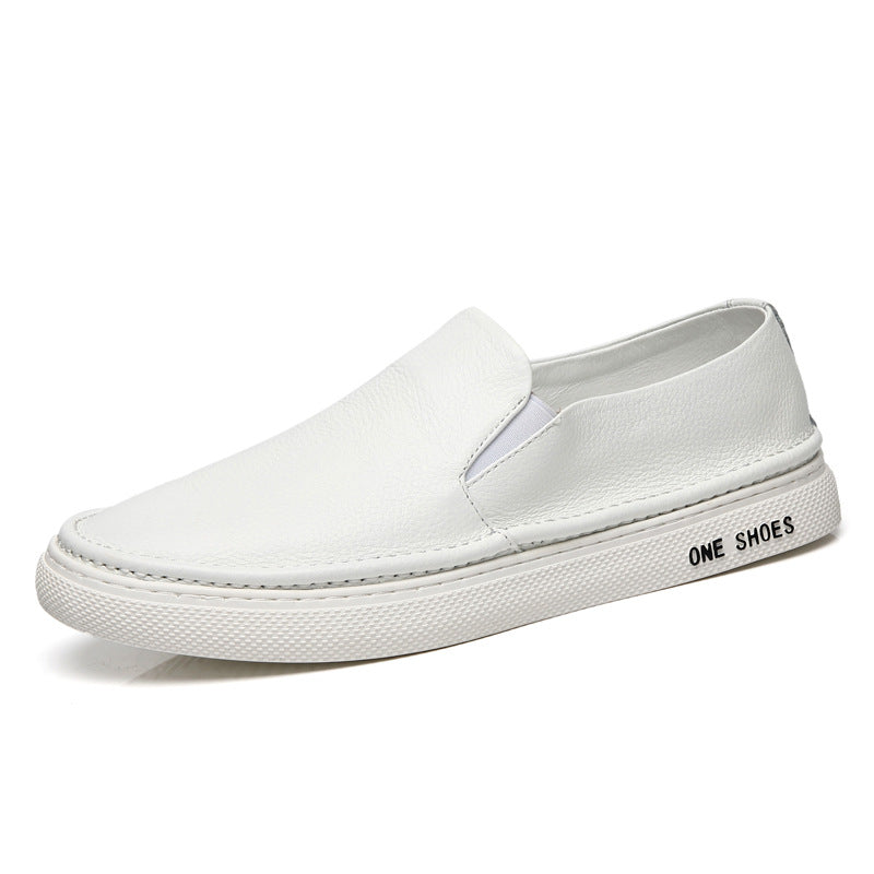 Echte Lazy White Vielseitige Slip-On-Sneakers für Herren