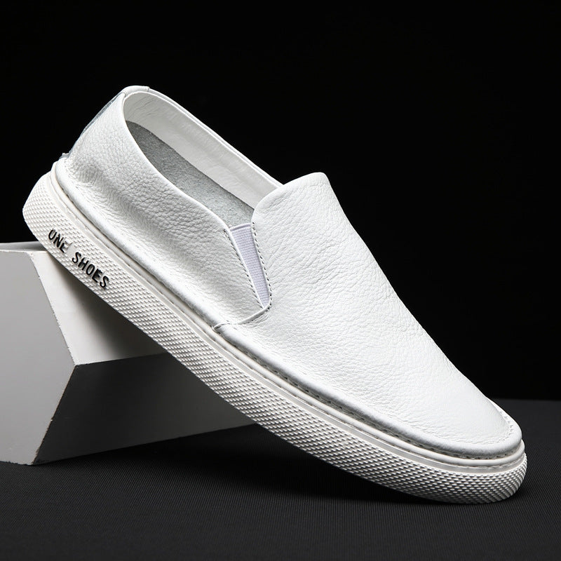 Echte Lazy White Vielseitige Slip-On-Sneakers für Herren