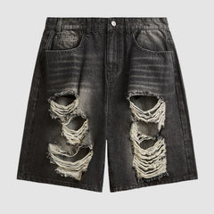 Pantalones cortos rotos de hip hop