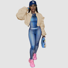 Chaqueta corta con mangas plisadas