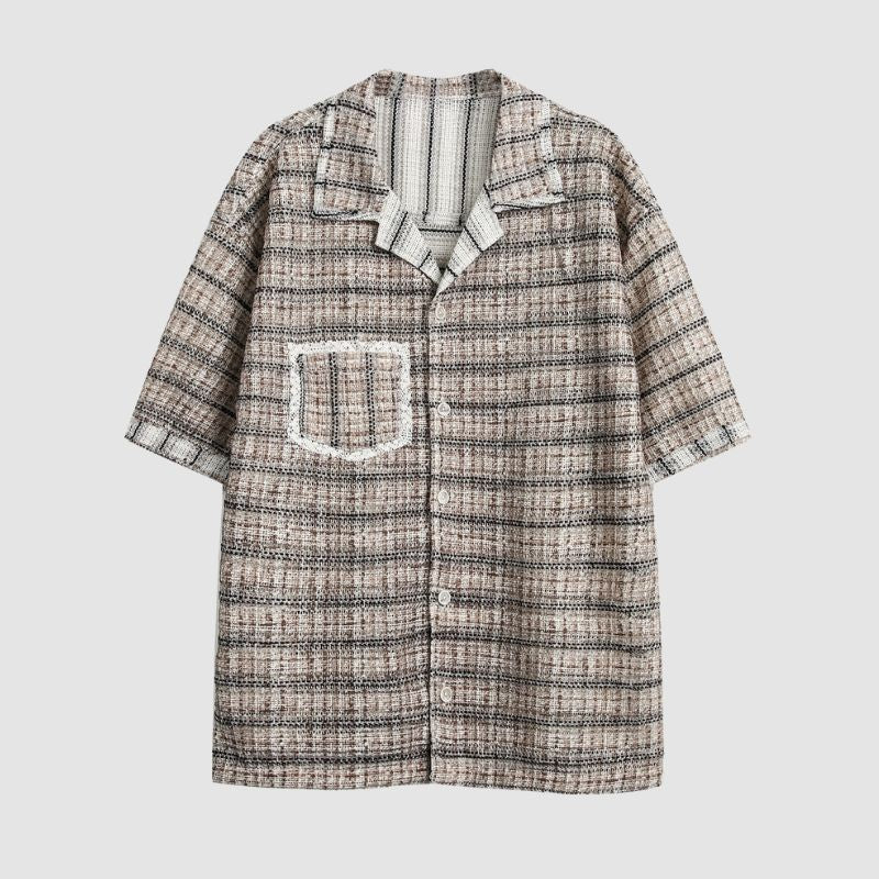 Pocket Patch Stripe Shirts