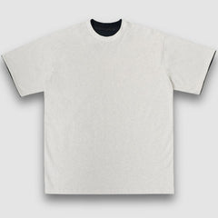 Solides Fake-Zweiteiler-T-Shirt