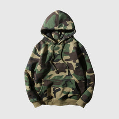 Lockerer, lässiger Hoodie mit Camouflage-Muster