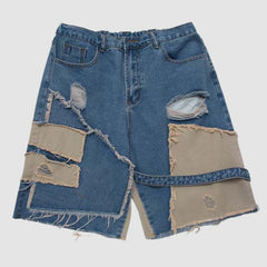 Patchwork Ripped Jorts