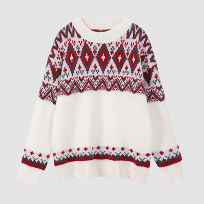 Jacquard-Pullover mit Argyle-Muster