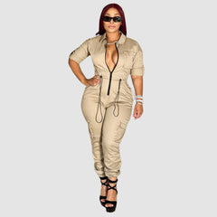 Pocket Patch Cargo Jumpsuits