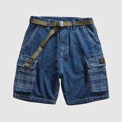 Lockere Jorts mit karierten Taschen