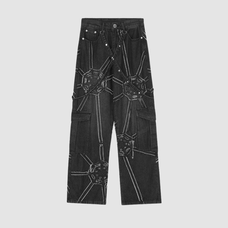 Schwere Spiderweb-Jeans