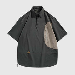 Camisa utilitaria contemporánea de dos tonos