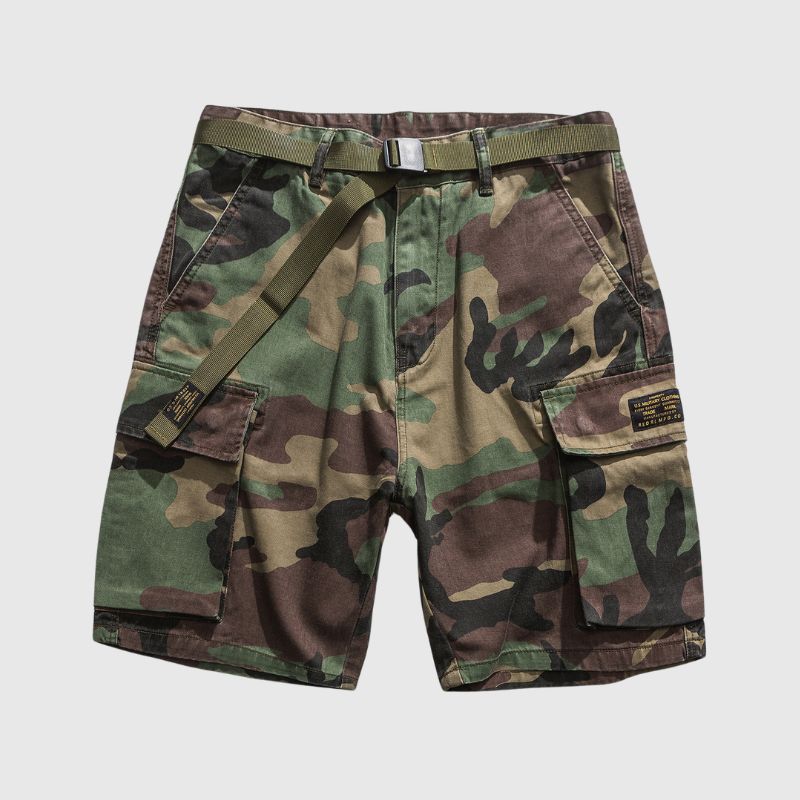 Cargo-Shorts mit Camouflage-Tasche