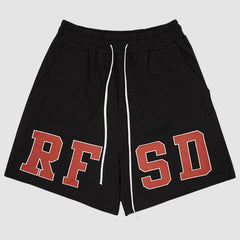 Simple Letter Printed Sport Shorts