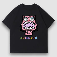 Cute Monster Pattern Printed Tee