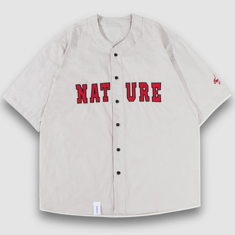 Natur Solide Baseball-Shirts