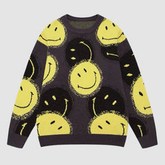 Pullover mit Smiley-Print