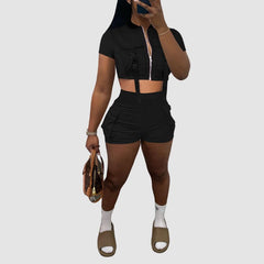 Einfarbiges, lässiges Cargo-Set