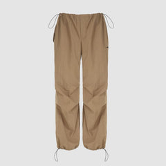 Pleated Loose-fit Parachute Pants