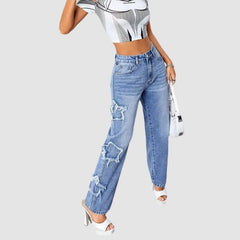 Tassel Star Patch Design Jeans