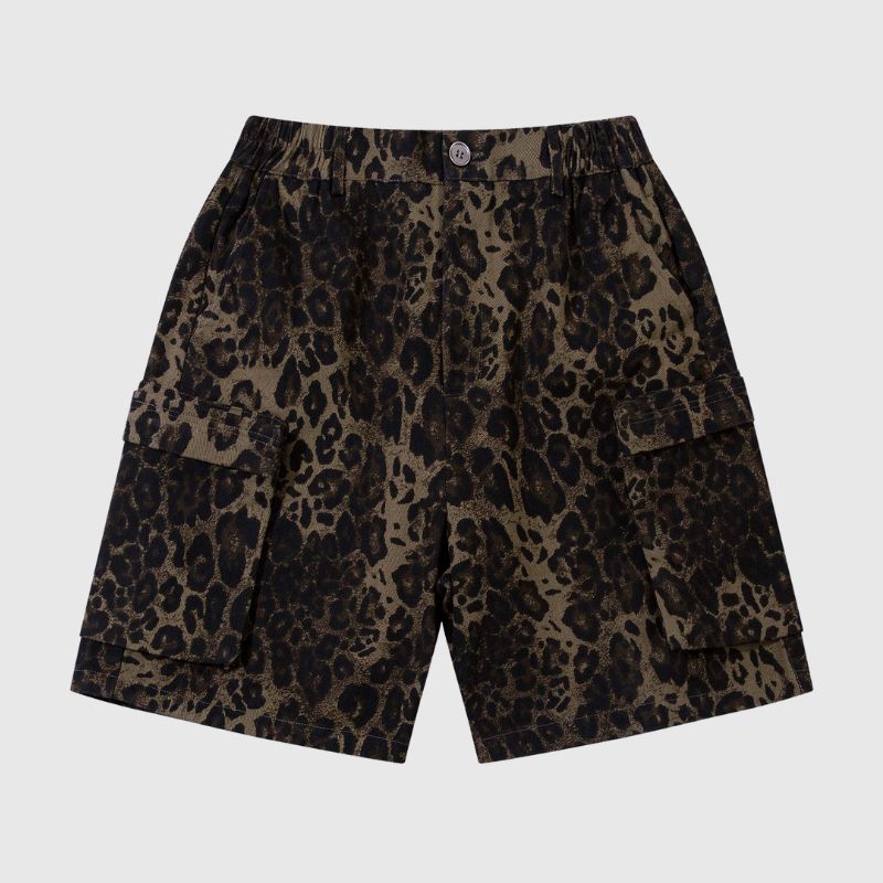 Cargo-Shorts mit Leopardenmuster