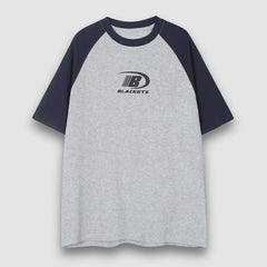 Contrast Raglan Letter Print Tee