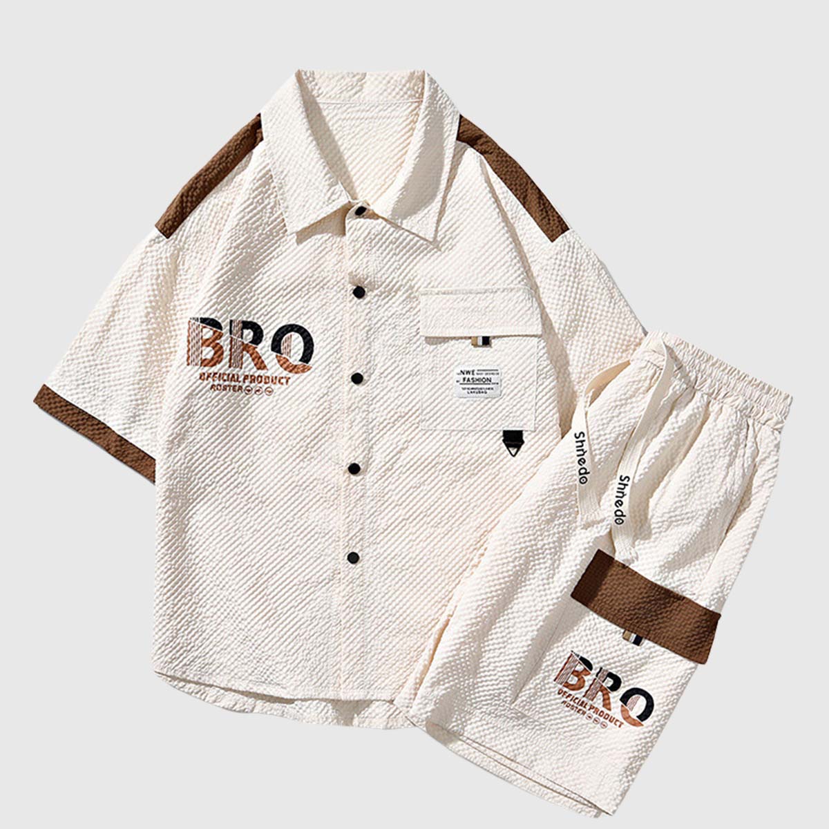 Camisa cargo con textura urbana