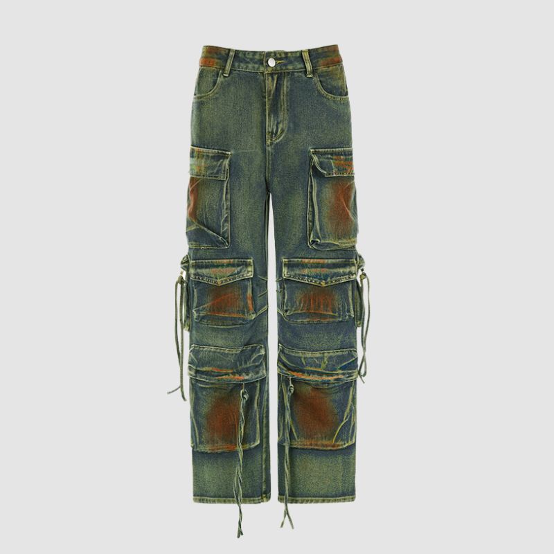 Dirty Fit Denim-Cargohose im Sfumato-Design