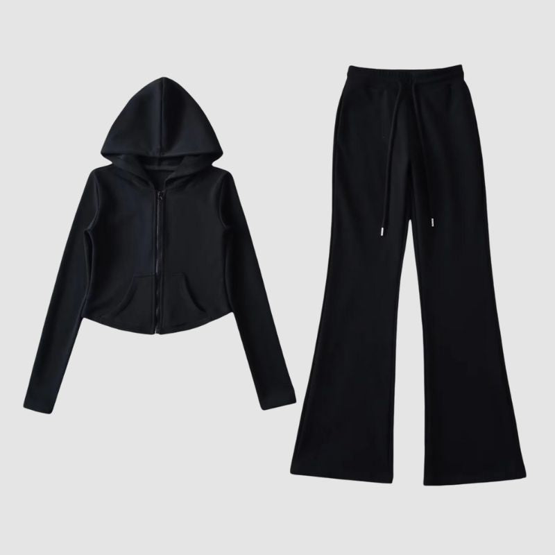 Chic hooded tracksuit set