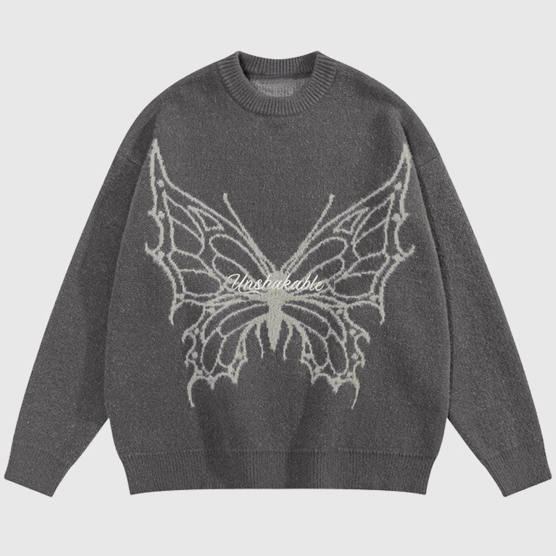 Butterfly Pattern Printed Pullover