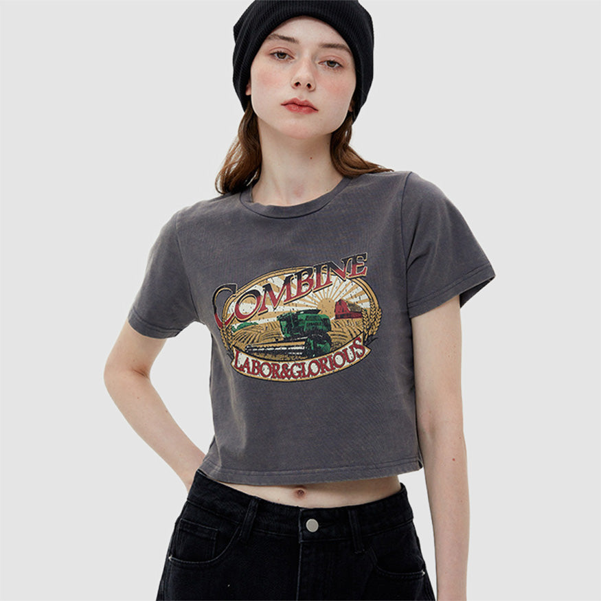 Landscape Print Crop Top