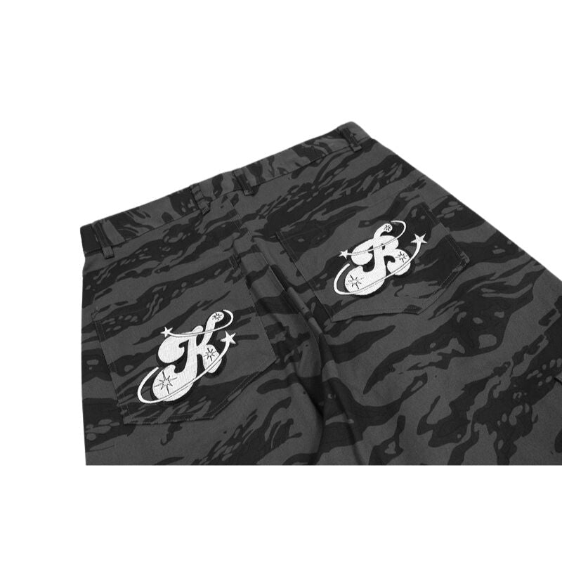 Pantalones cargo de camuflaje de hip-hop