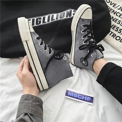 Herrenschuhe im koreanischen Stil Street Shot Personalisierte Canvas-Schuhe