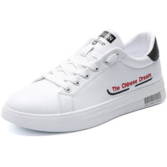 Men's White Korean Wild Board Sneakers