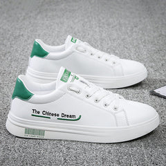 Men's White Korean Wild Board Sneakers