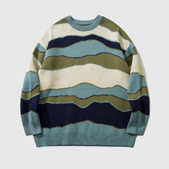 Japanischer Vintage-Pullover mit Streifen